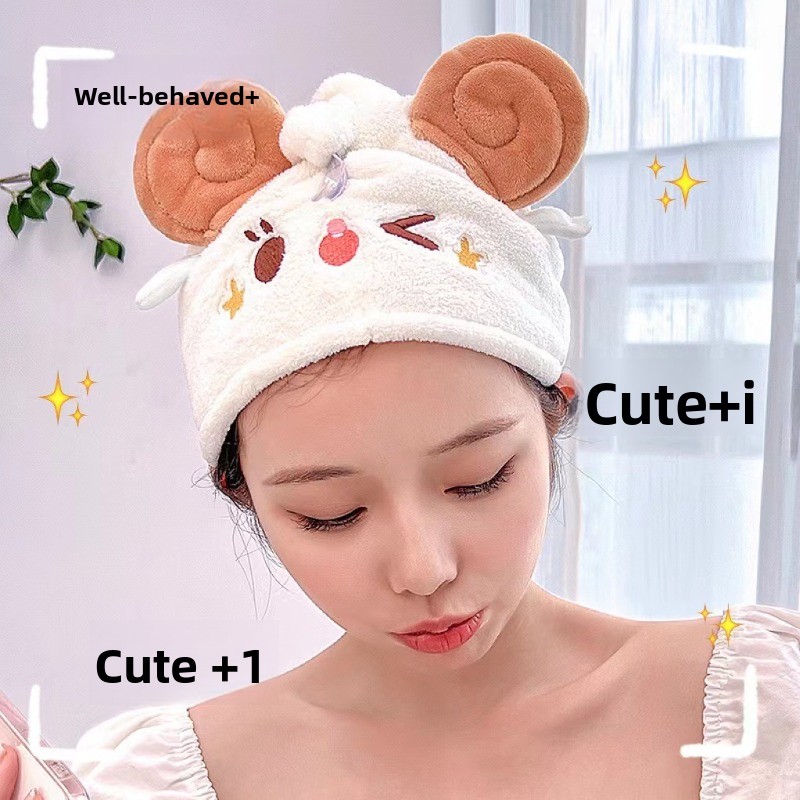Cute Kawaii Sheep Dry Hair Cap - Hair Turban Towel recension och pris