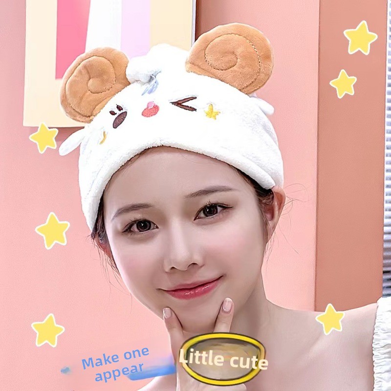 Cute Kawaii Sheep Dry Hair Cap - Hair Turban Towel recension och pris