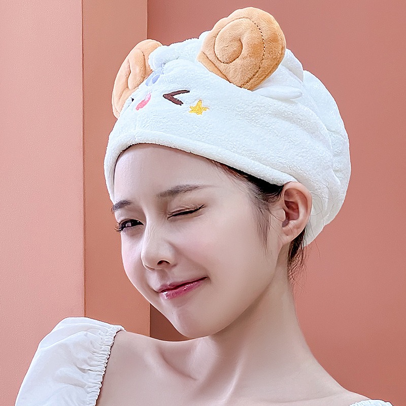 Cute Kawaii Sheep Dry Hair Cap - Hair Turban Towel recension och pris