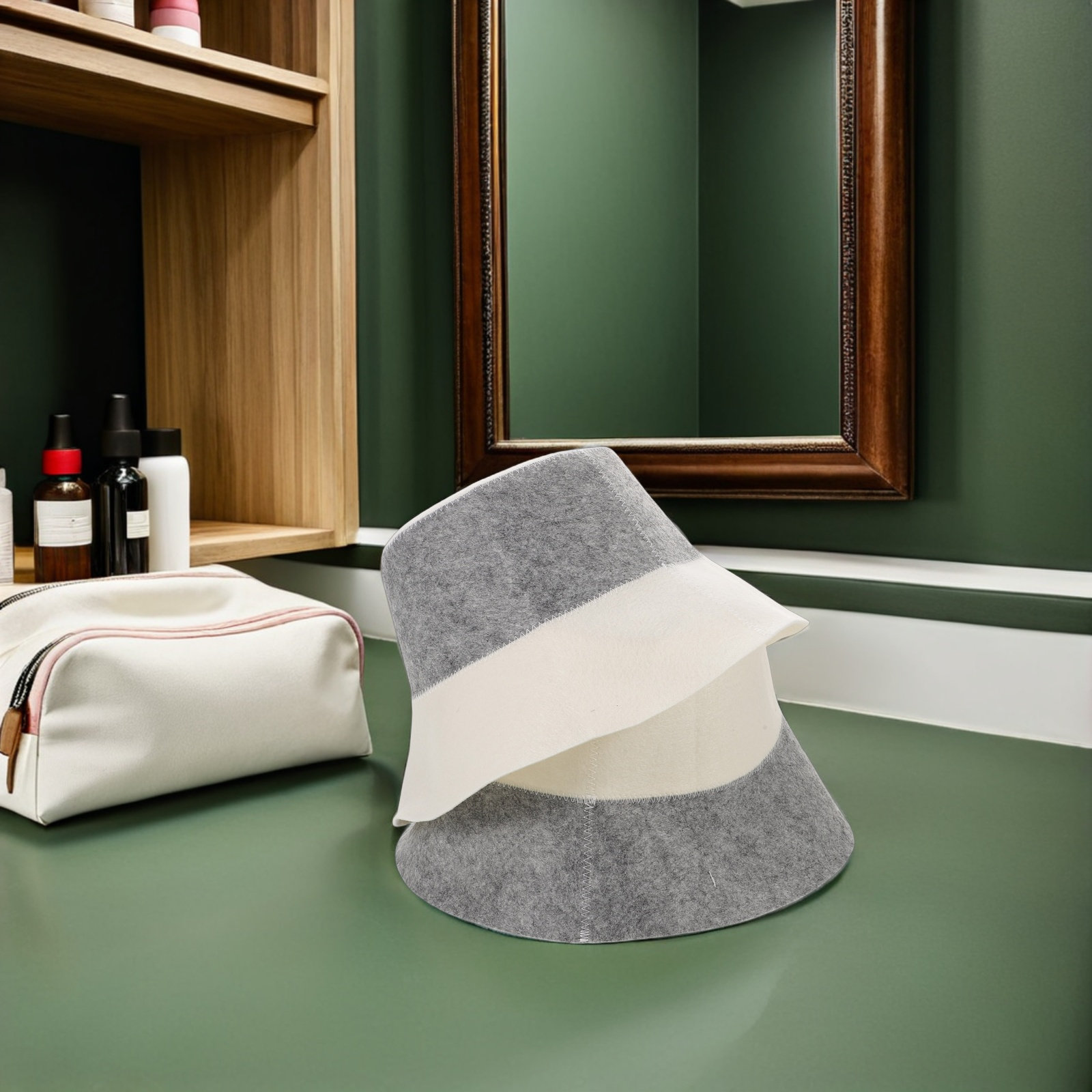 2Pcs Stylish Sauna Hat Felt Mo - House Hair Care recension och pris