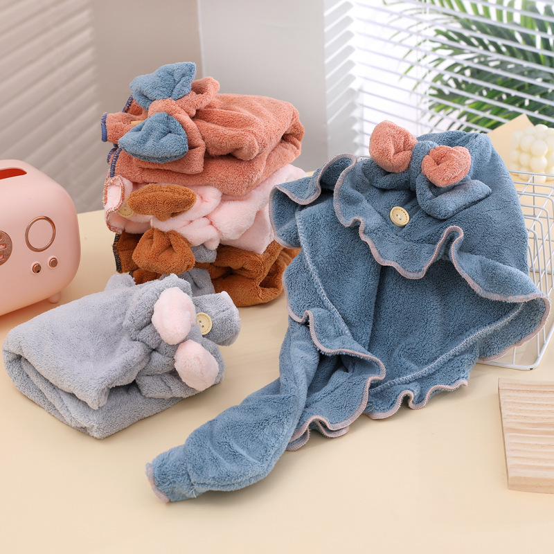 Fleece Solid Color Hair Towel  - Hair Turban Towel recension och pris