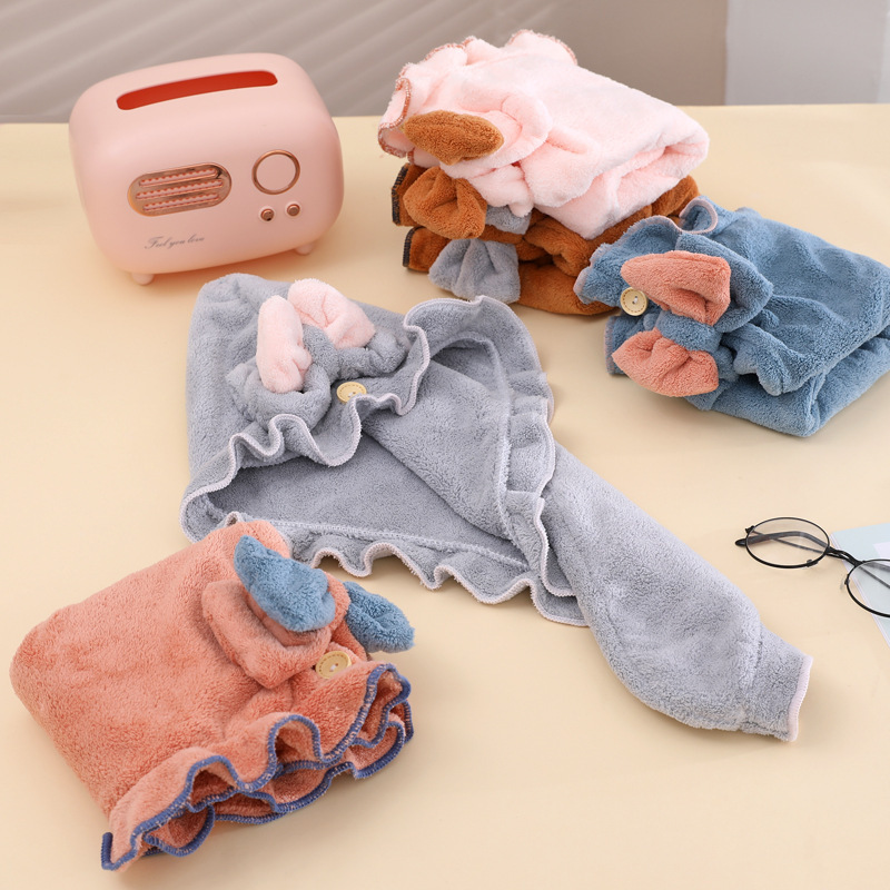 Fleece Solid Color Hair Towel  - Hair Turban Towel recension och pris