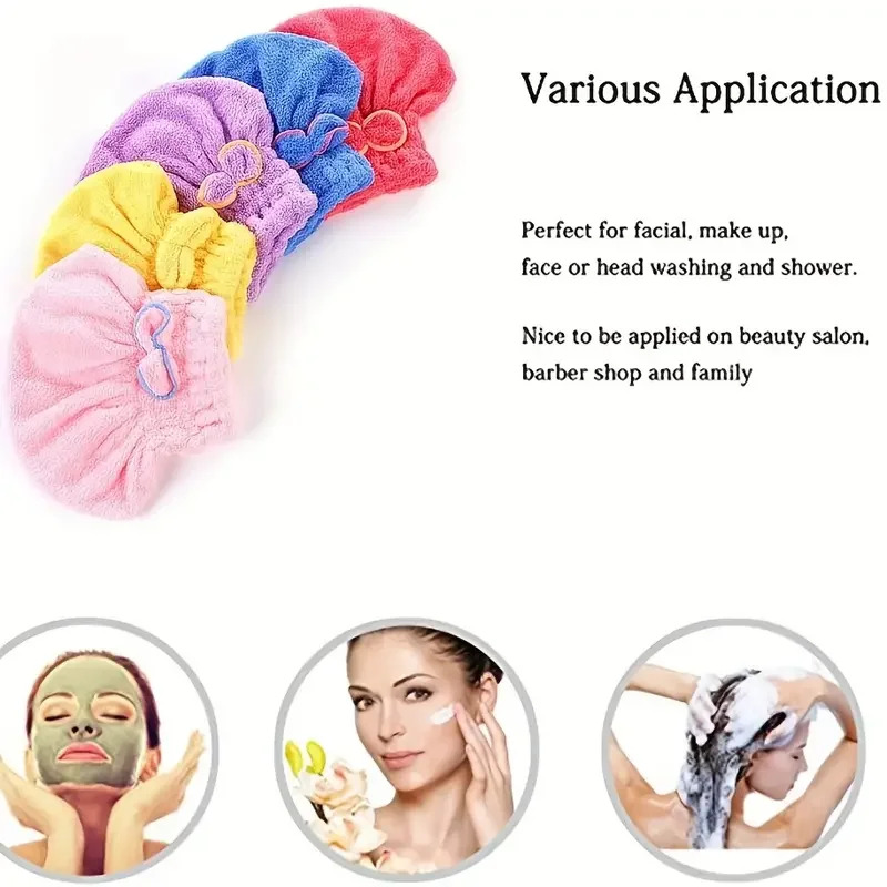 Quick Drying Hair Cap Women Bo - Hair Turban Towel recension och pris
