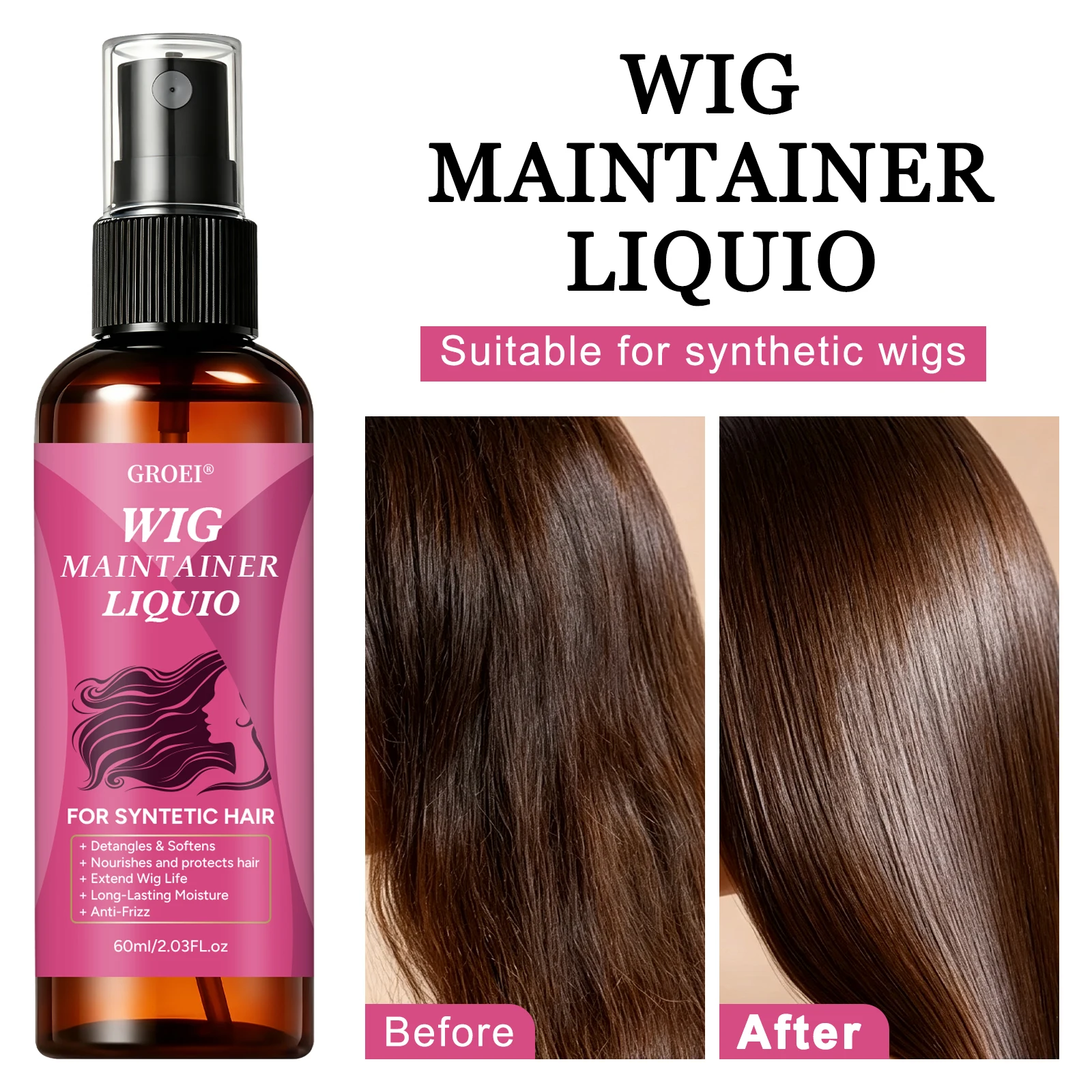 GROEI Anti‑Frizz Wig Maintaine - Hair Care Spray recension och pris