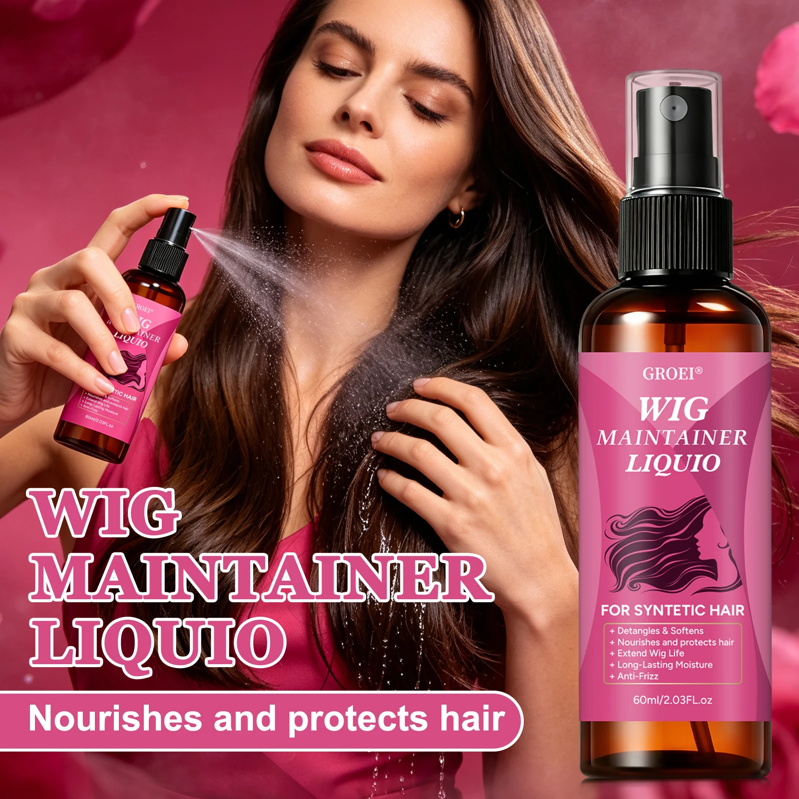 GROEI Anti‑Frizz Wig Maintaine - Hair Care Spray recension och pris