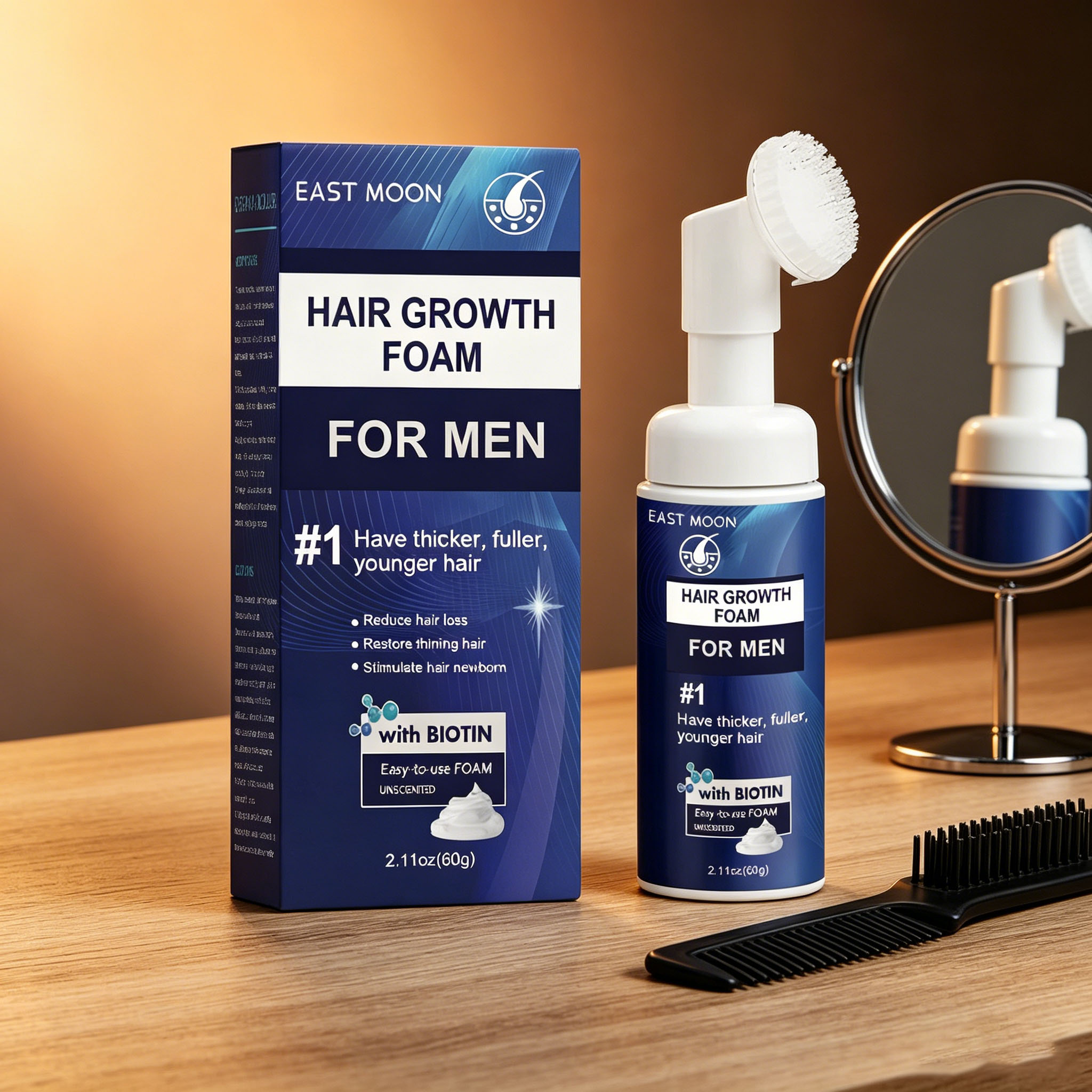 Hair Growth Foam Silicone Brus - Hair Care Natural recension och pris