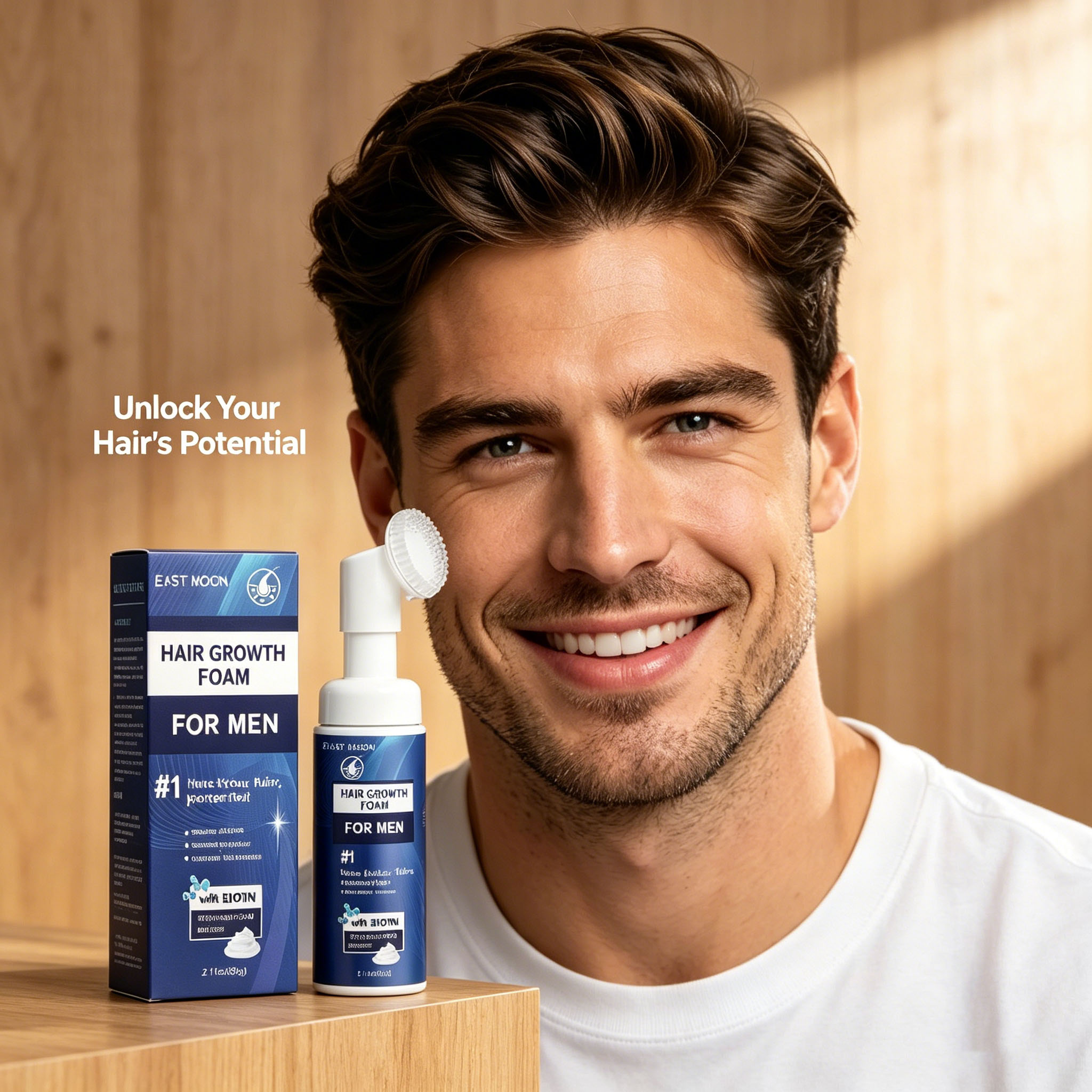 Hair Growth Foam Silicone Brus - Hair Care Natural recension och pris