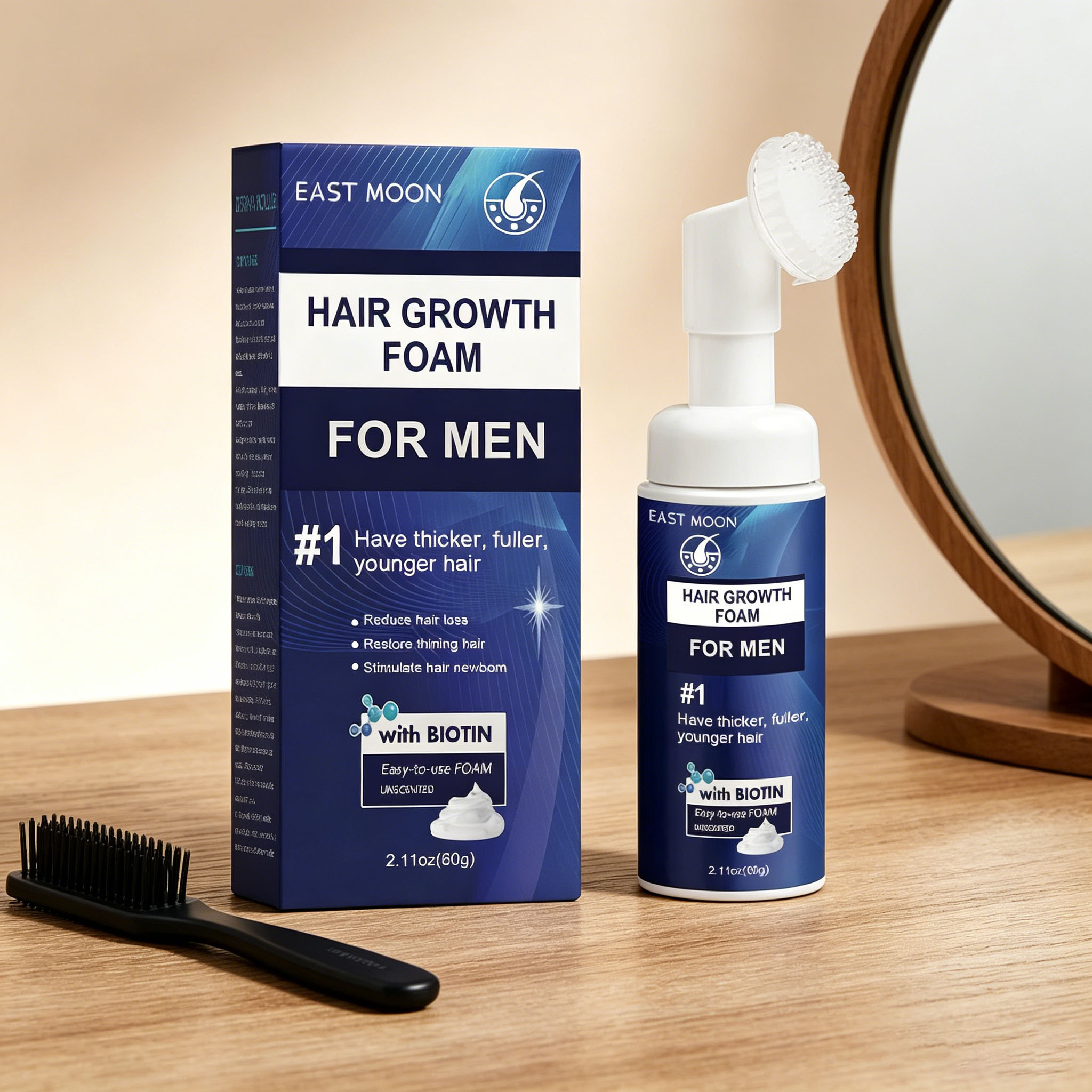 Hair Growth Foam Silicone Brus - Hair Care Natural recension och pris