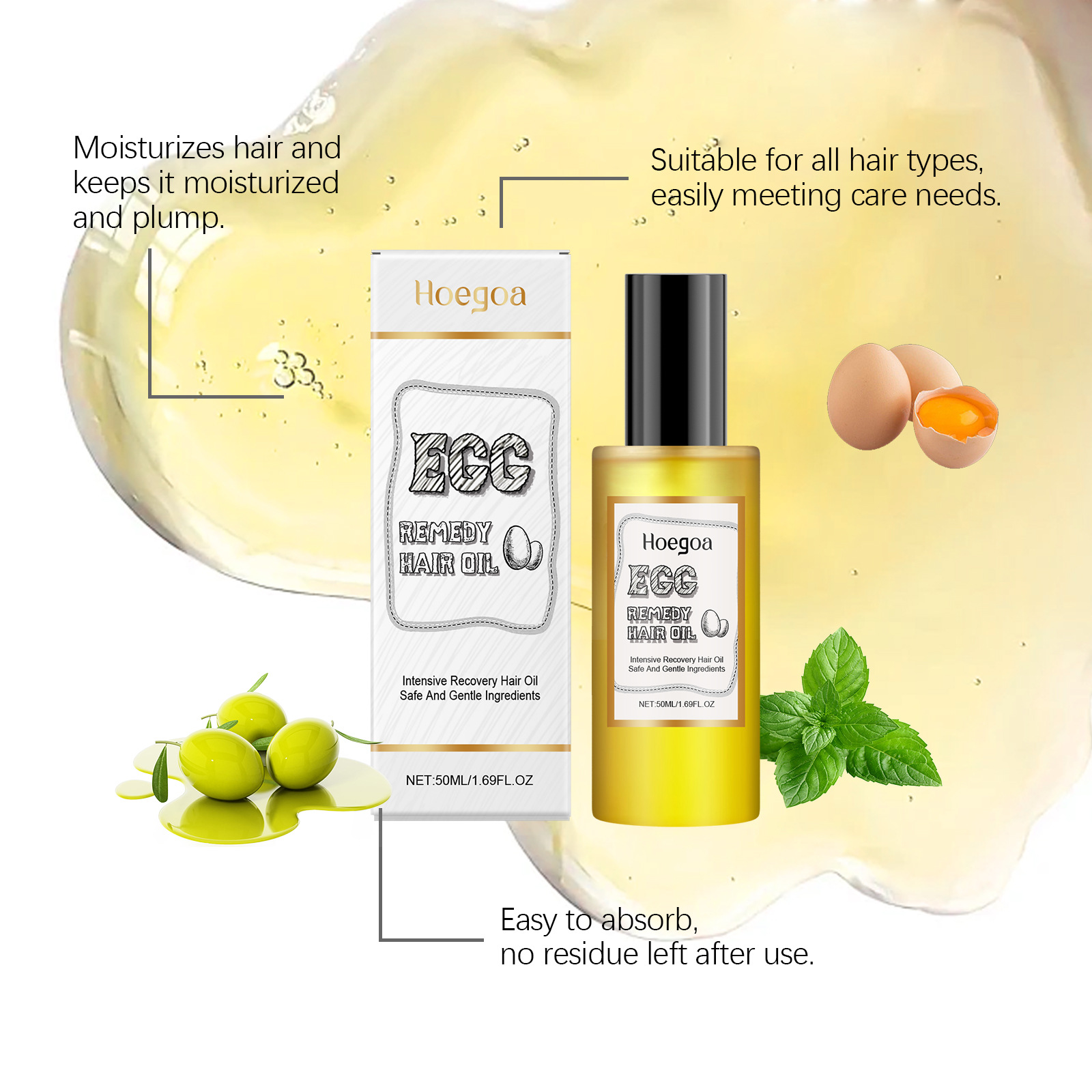 Egg Remedy Hair Oil Restore So - Hair Care Natural recension och pris