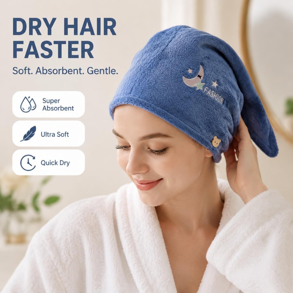2 Packs Dry Hair Towel, Hair D - Hair Turban Towel recension och pris