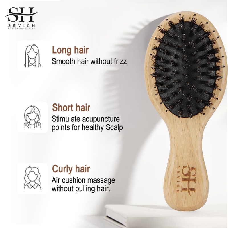 Natural Boar Bristle Hair Fluf - Hair Care Natural recension och pris