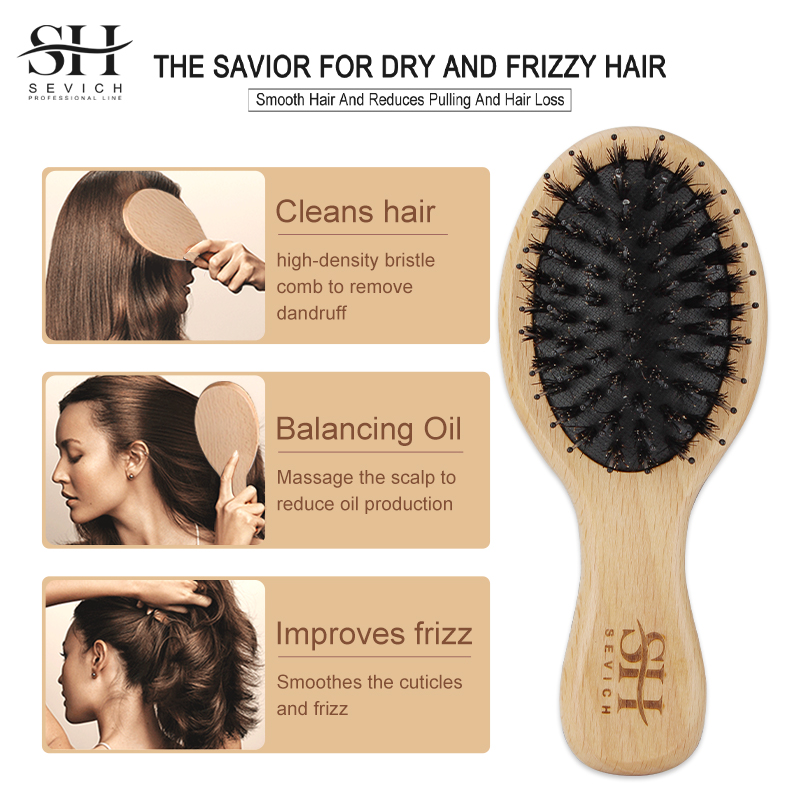 Natural Boar Bristle Hair Fluf - Hair Care Natural recension och pris