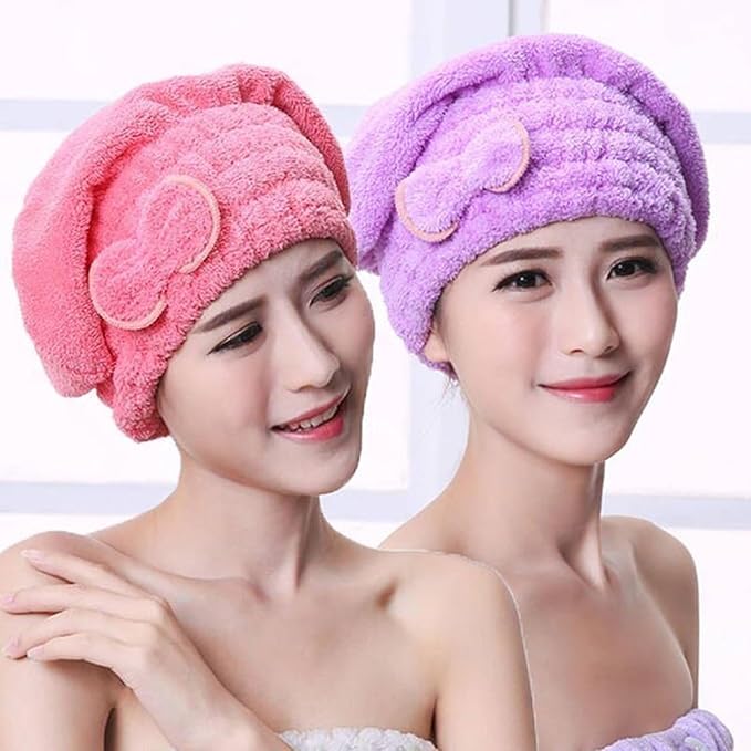 Women's 2-Piece Shiny Light Mi - Hair Turban Towel recension och pris