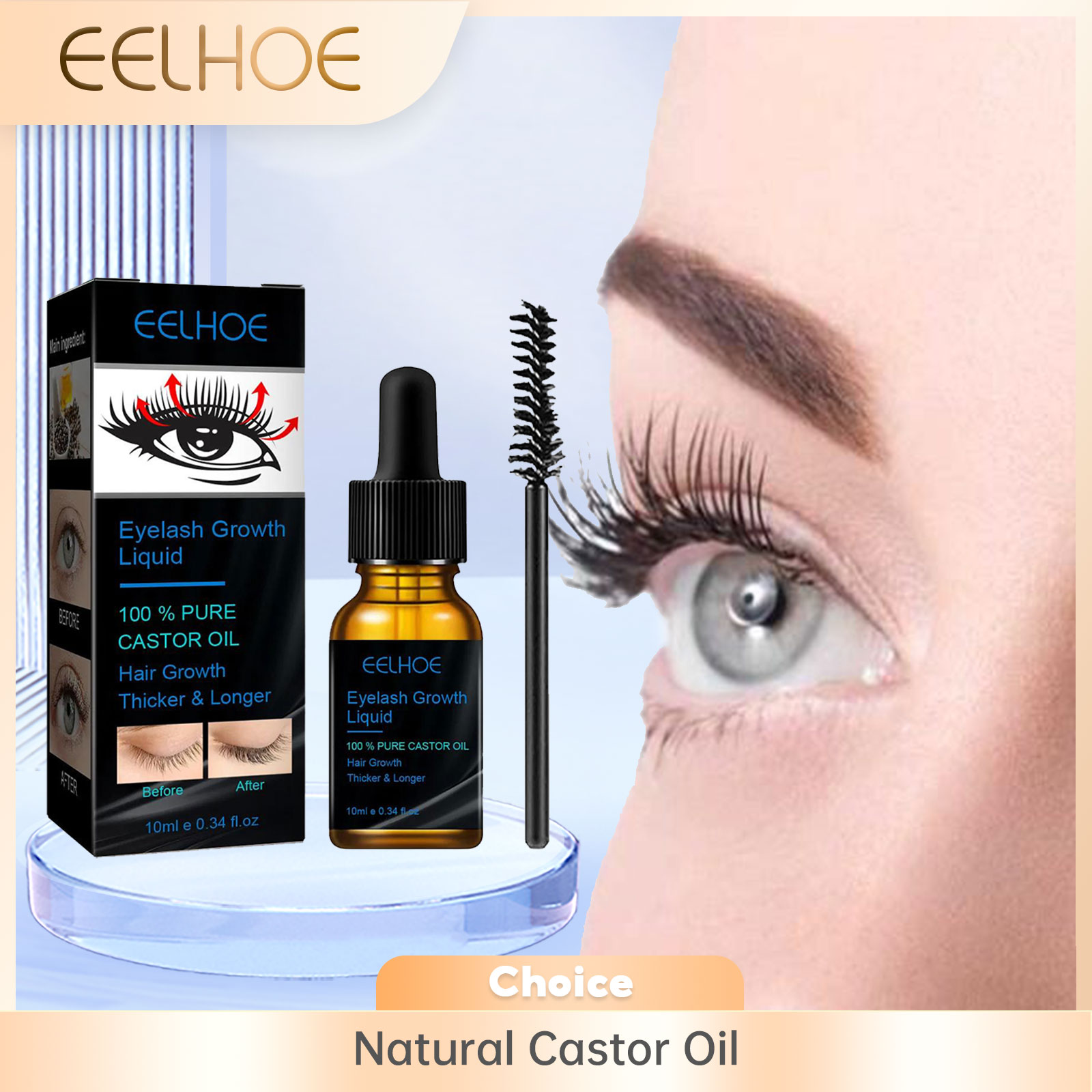Castor Oil Eyelash Growth Seru - Hair Care Tonic recension och pris