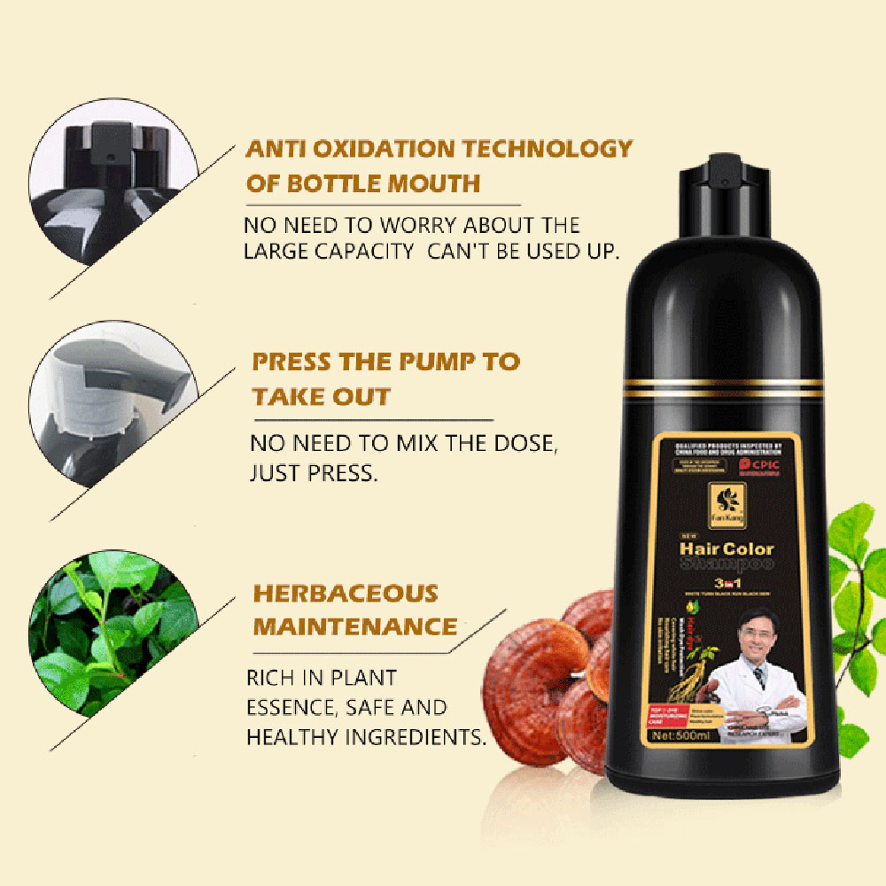 3 In 1 Instant Coloring Shampo - Hair Care Herbal recension och pris