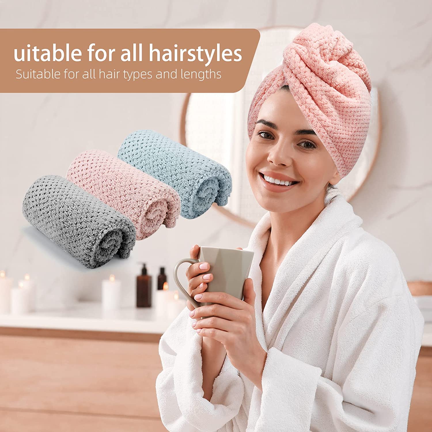 Women's Dry Hair Towel (Dry Ha - Hair Turban Towel recension och pris